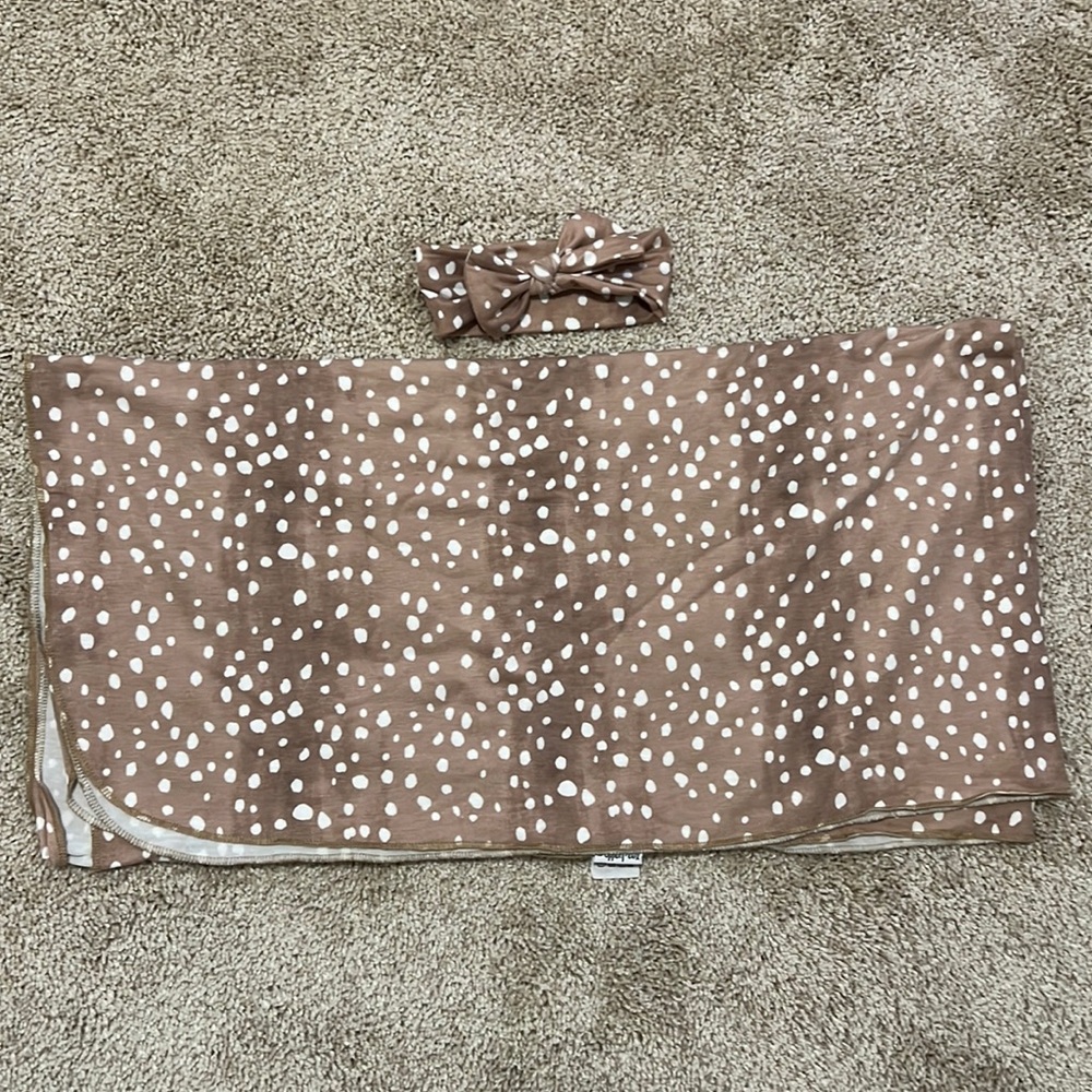 Copper Pearl Swaddle & Bow